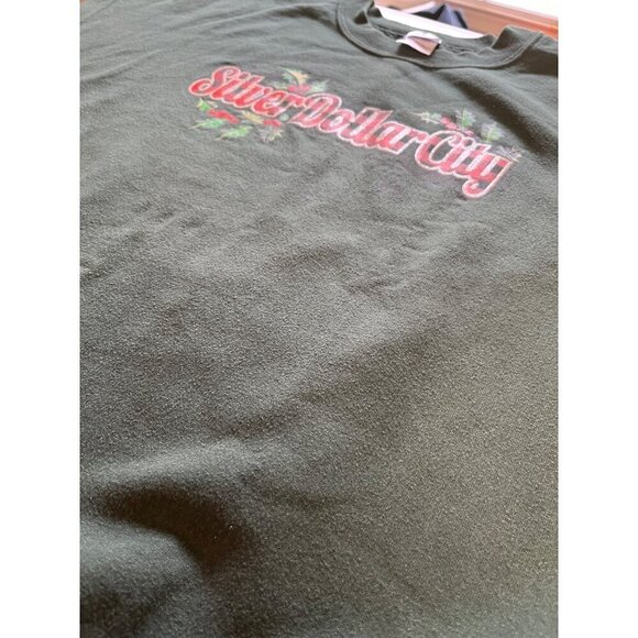Vintage Silver Dollar City Crewneck Sweatshirt Christmas XL Dark Green Unisex - Picture 4 of 7